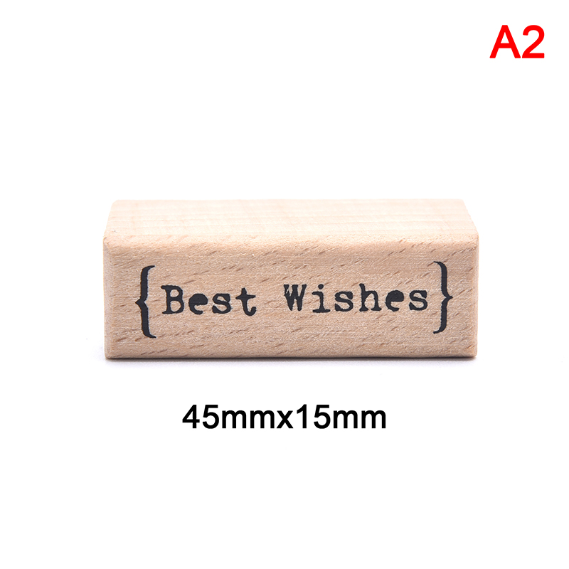 PINGZ Vintage Phrase Word Stamp DIY Wooden Rubber Stamps For Scrapbooking Stationery