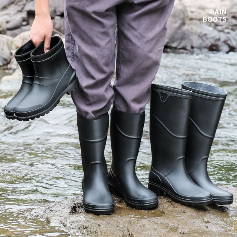 Giày đi mưa nam đa năng giày nước trung bình ống cao không thấm nước và