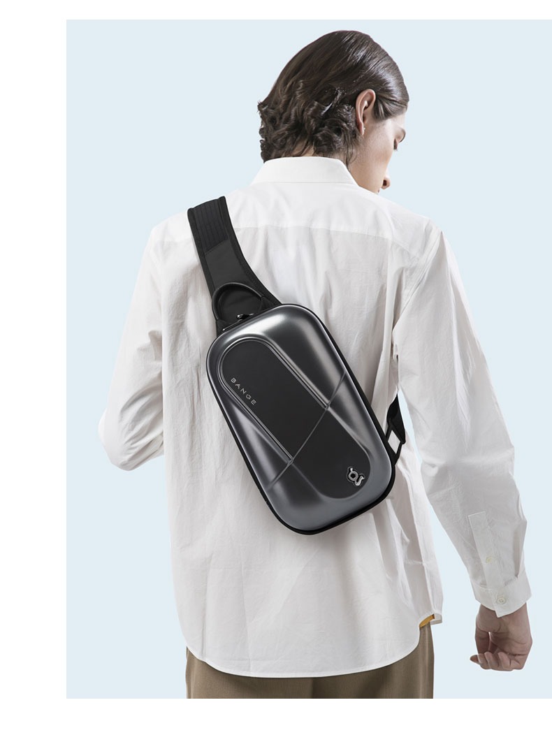Gadgetoo 7353 Bange Premium Quality Bag Crossbody Bag Anti Theft Ykk Zipper Water Repellent Fabric Tablet Bag Travel Office School Work Daily Bag Chest Bag Shoulder Bag