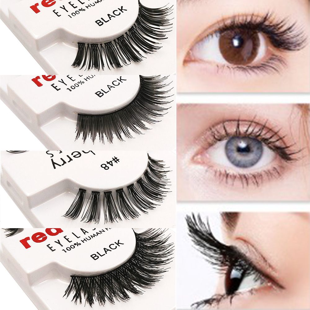 SANYIYANG แฟชั่น Faux Mink 1คู่ความงาม Cross เครื่องสำอางค์หนา3D ยาวธรรมชาติ Fake Eye Lashes แต่งหน้าขนตาปลอม