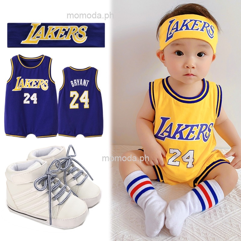 lakers baby wearing basketball jersey