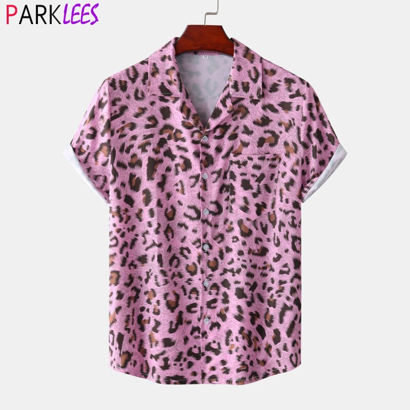 pink leopard print t shirt