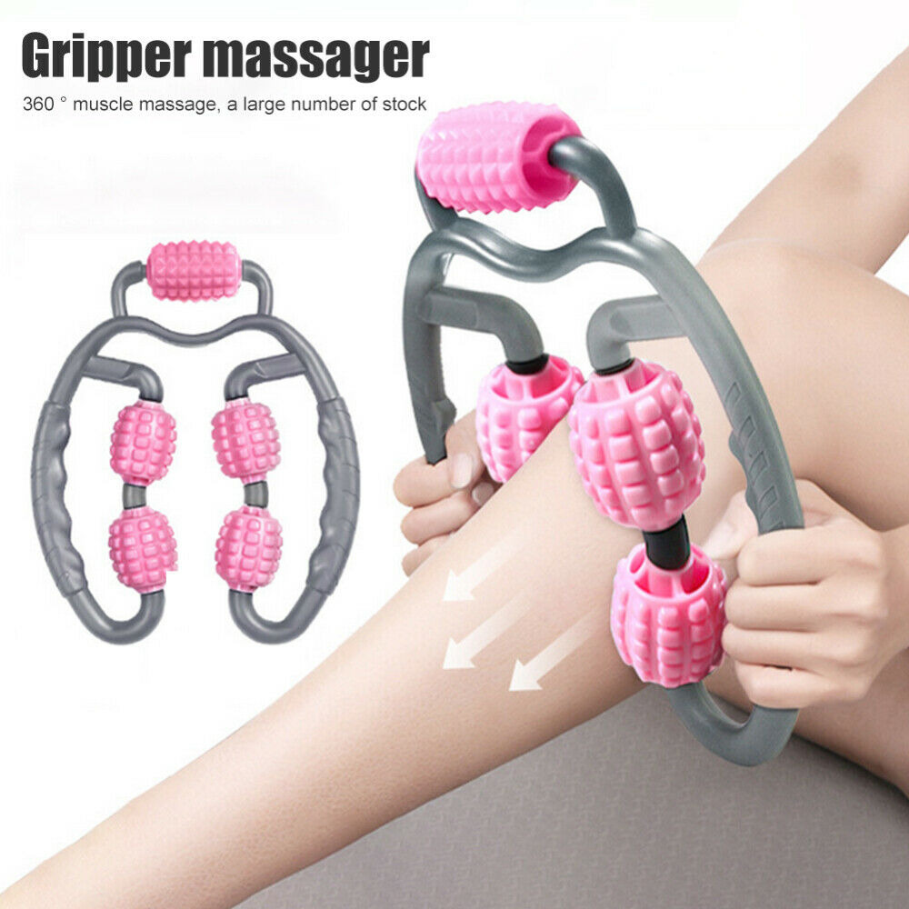 RONGPENG Beauty and Health Waist Yoga Health Care Muscle Relaxer Massage Roller 5 Wheels Massage Stick Leg Clamp