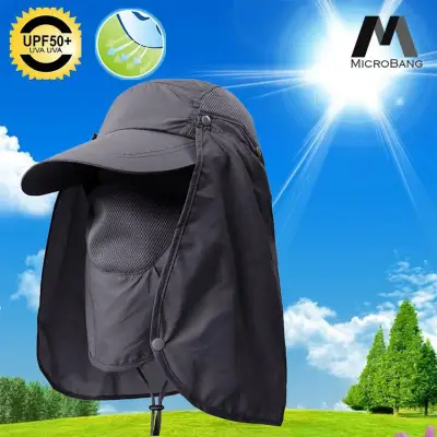 MicroBang Summer Sun Hat Caps, Unisex 360°outdoor Sun Protection Fishing Hats With Removable Neck&Face Flap Cover, UPF 50+ (3)