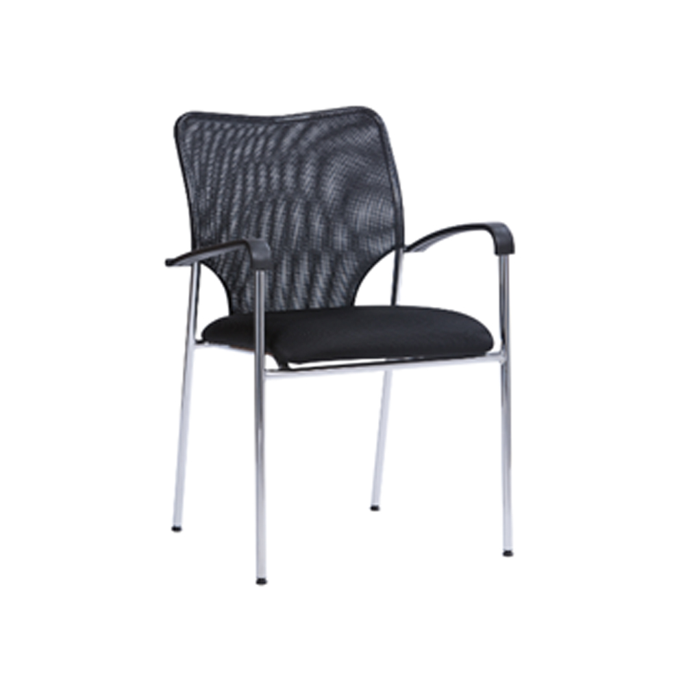 Ergodynamic W-19 STRONG Guest Mesh Chair with Chromed Steel Frame ...
