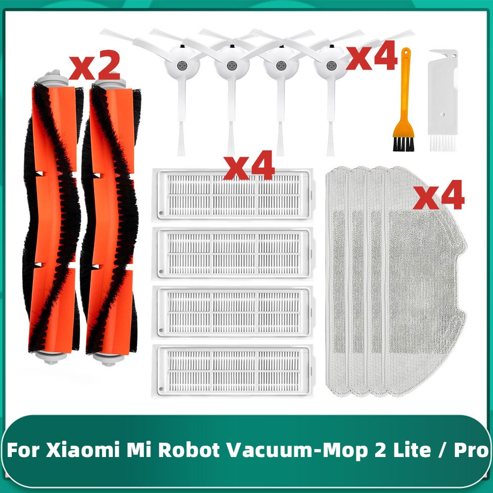 Bàn chải mặt chính bộ lọc hepa vải lau thích hợp cho robot hút bụi xiaomi mi robot vacuum-mop 2 lite / pro / mjstl / mjst1s phụ tùng máy hút bụi robot