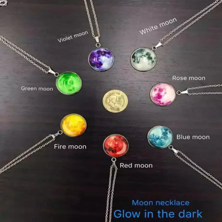 Moon Necklace White Moon Glow In The Dark Lazada Ph