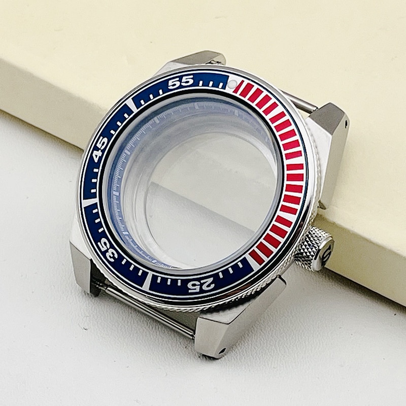 Mod Silver Seiko King Samurai Replace Watch Cases Fits NH35 NH36