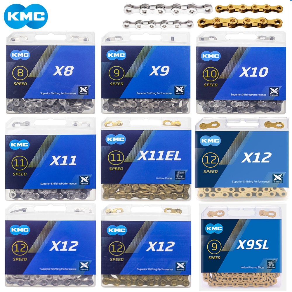 KMC Bicycle Chain 8/9/10/11/12 Speed Mountain Road Bike Chain 116/126 Links Chain X8 X9 X10 X11 X12 Cycling Parts