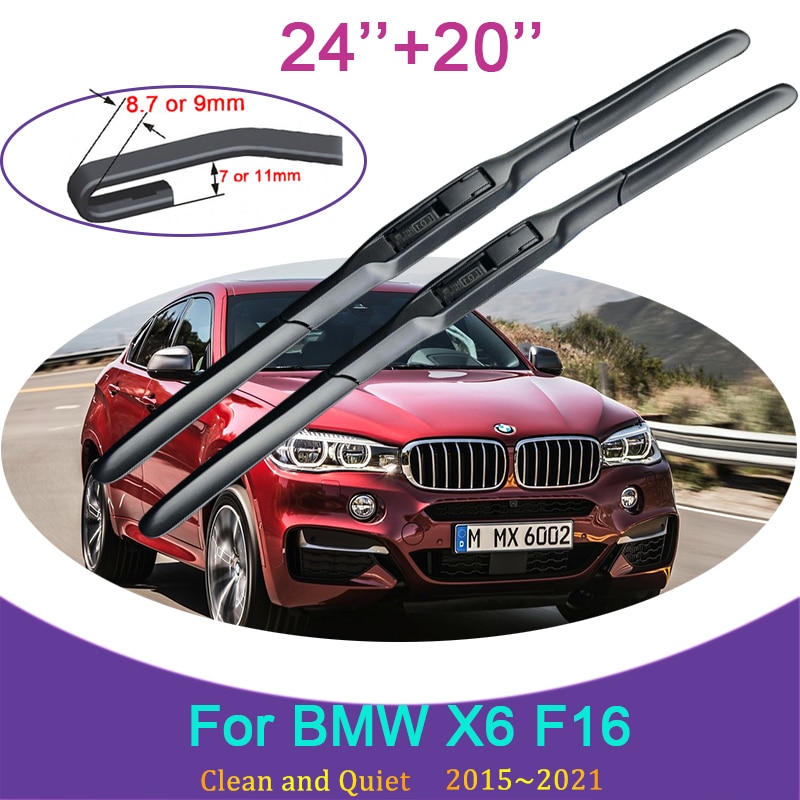 Gạt nước ô tô lưỡi cho BMW X6 F16 2015 2016 2017 2018 2019 2020 2021 kính chắn gió trước kính chắn gió Cần Gạt Nước Phụ Kiện Xe Hơi dán