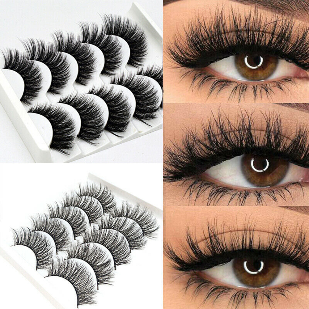 SQXRCH SHOP Eye Makeup Wispy Flared Natural Fluffy False Eyelashes Eye Lash Extension Crisscross 3D Faux Mink Hair