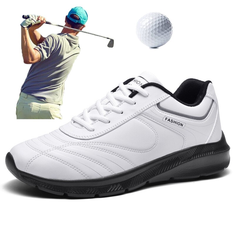 Mens Golf Sneakers Comfortable Golf Sport Shoes Anti Slip Outdoor Spikeless Golf Shoes for Men Plus Size EU39-48 Athletic Shoe