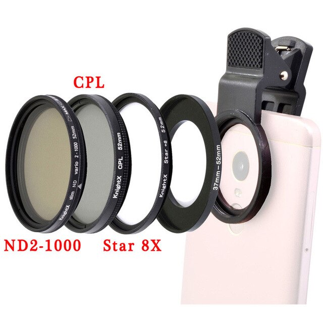 KnightX Universal Neutral Density ND กล้องสมาร์ทโฟน Filter 52MM เลนส์ไมโครสำหรับโทรศัพท์มือถือ Android โทรศัพท์มือถือ