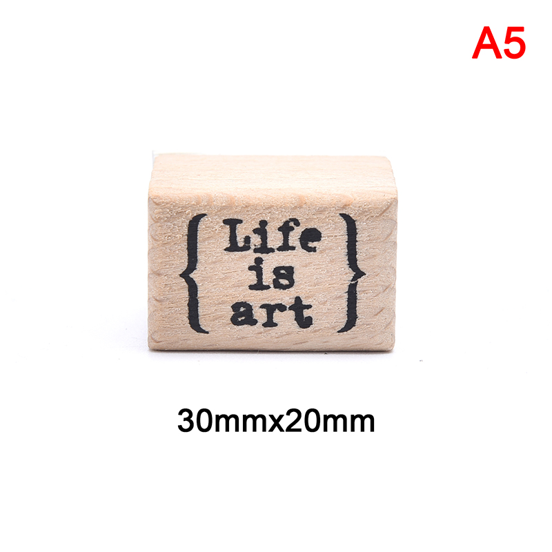 PINGZ Vintage Phrase Word Stamp DIY Wooden Rubber Stamps For Scrapbooking Stationery