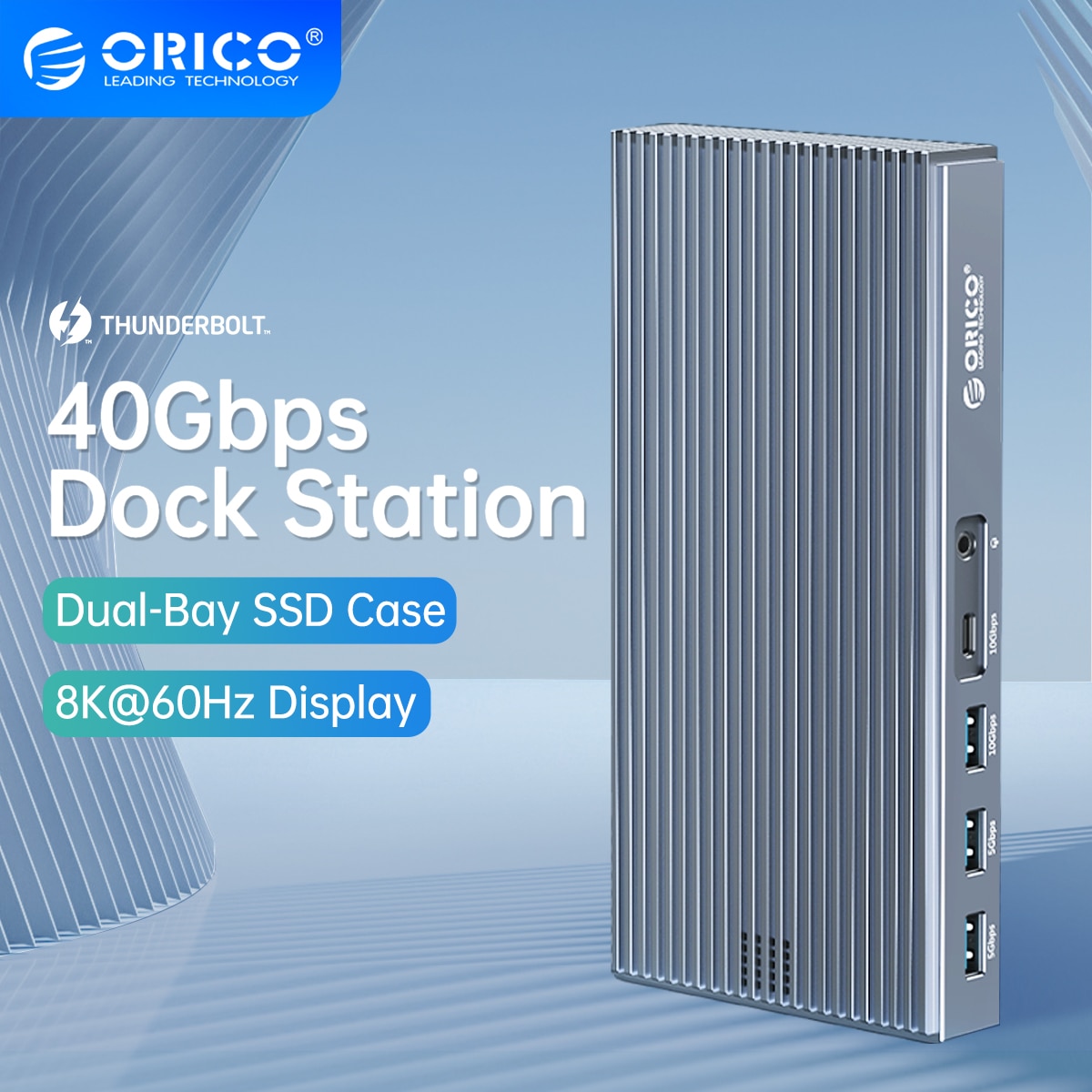 ORICO Thunderbolt 3 Docking Station with M.2 NVMe NGFF Enclosure 9 in 1 USB C Laptop Docking Staion with thunderbolt 40 Gbps HUB ราคา 18,829 บาท*ส่งฟรี