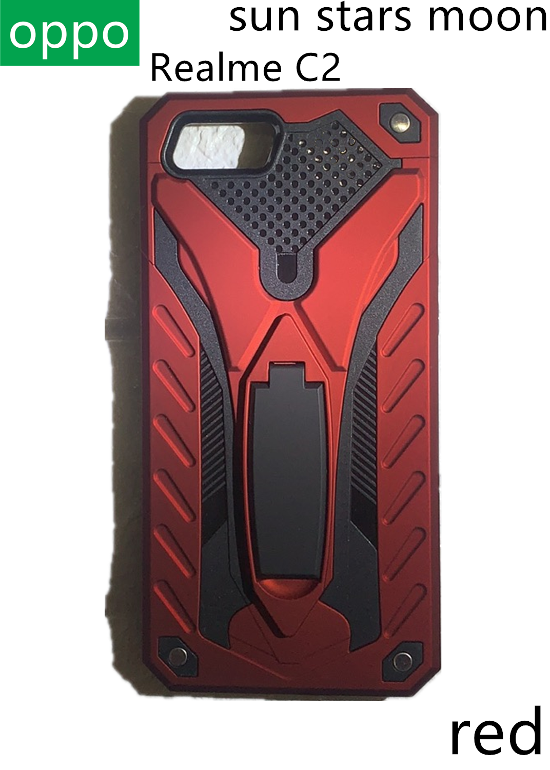 Oppo Realme C2 Robot Armor Case with Stand Shockproof Case