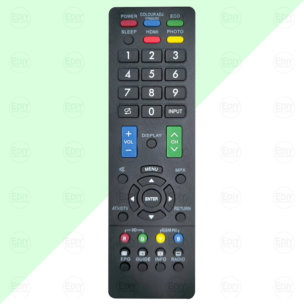 Sharp rm-l1238 tv led lcd remote control replacement gb225wjsa ga976wjsa gb217wjn1 gbioiwjsa gb215wjn1 gb147wjsa gb291wj