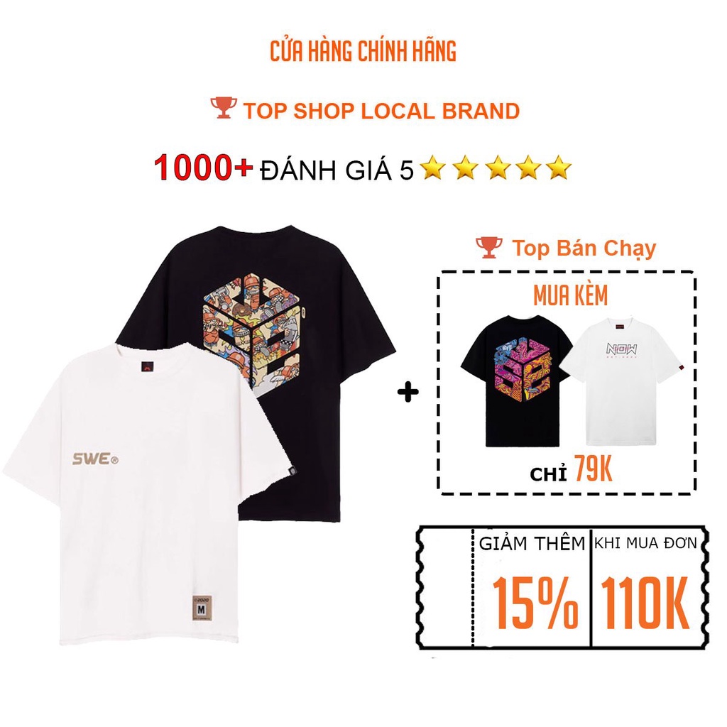 Áo thun Swe Cube Mozzie tee local brand phông ulzzang unisex streetwear form rộng