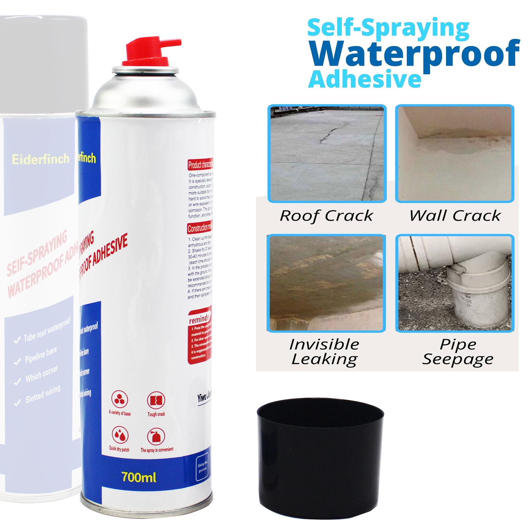 Waterproofing Sealant For Roof Wall Cracks Pipes Leak Repair Rubber ...