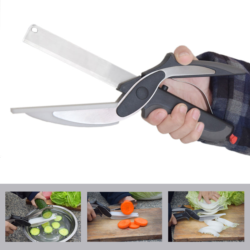 Kitchen Food Cutter Chopper Clever Kitchen Knife with Cutting Board — Grill  Parts America