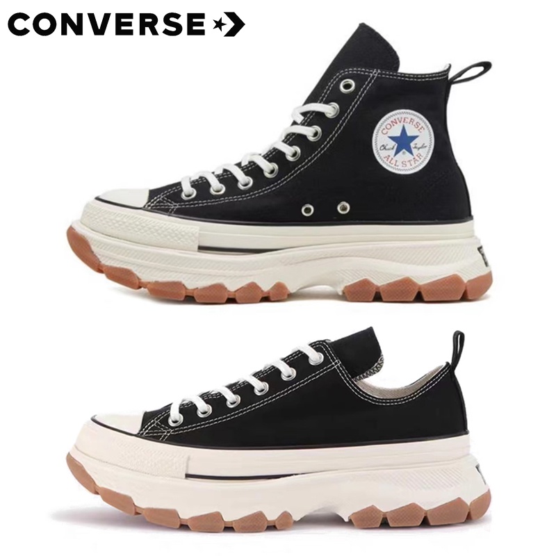 New Converse Run Star Hike 1970s Black high top canvas shoes loose cake