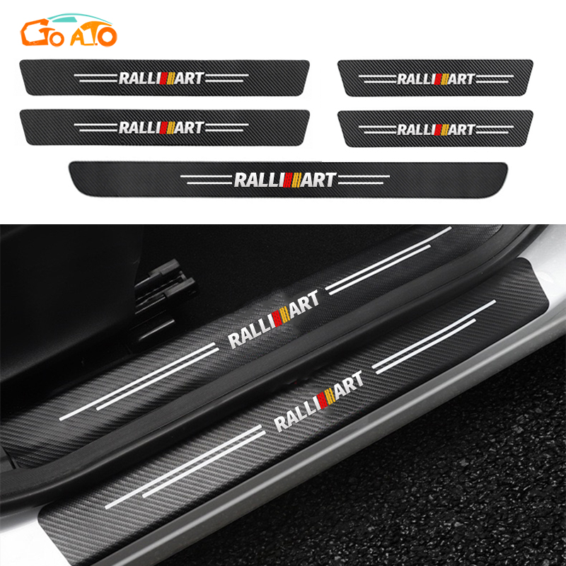 GTIOATO สำหรับ Ralliart คาร์บอนไฟเบอร์ กันรอยประตูรถยนต์ สติกเกอร์ท้ายรถ แผ่นกันรอยประตูรถยน สติ๊กเกอร์ติดรถ สำหรับ Mitsubishi มิราจ Xpander แอททราจ Triton Mirage Pajero Attrage Strada L300 Outlander ปาเจโร มิตซูบิชิไทรทัน ราคา 110 บาท*ส่งฟรี
