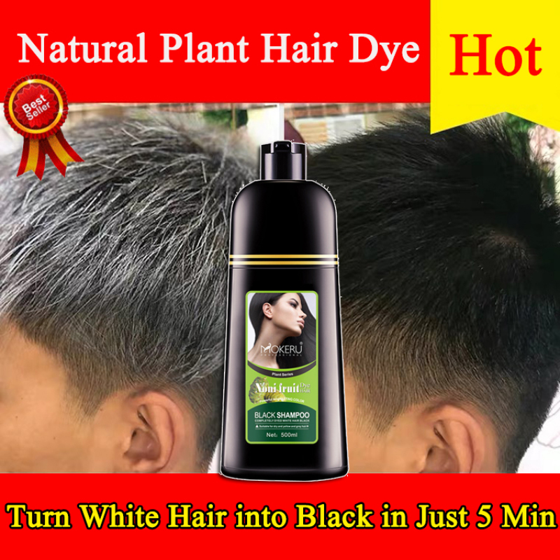 Original 500ML MOKERU Black Hair Shampoo Turn Your White/Gray Hair Into  Black In Just 5 Minutes All Natural And Organic Ingredients No Irritable  Odor Hair Blackening Shampoo Hair Coloring Hair Dye White