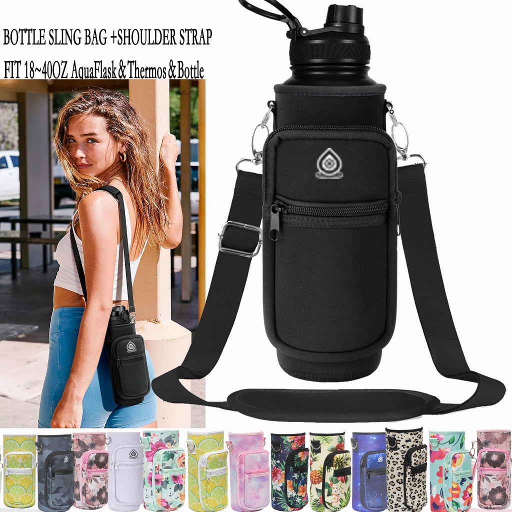 COD4】 NEW 18 64OZ Aquaflask Sling Bag With 2Pouch＆Shoulder Strap Fit  Diameter 7 10.5cm Thermos＆WaterBottle.Water Bottle Non Slip And Wear  Resistant Material | Lazada PH