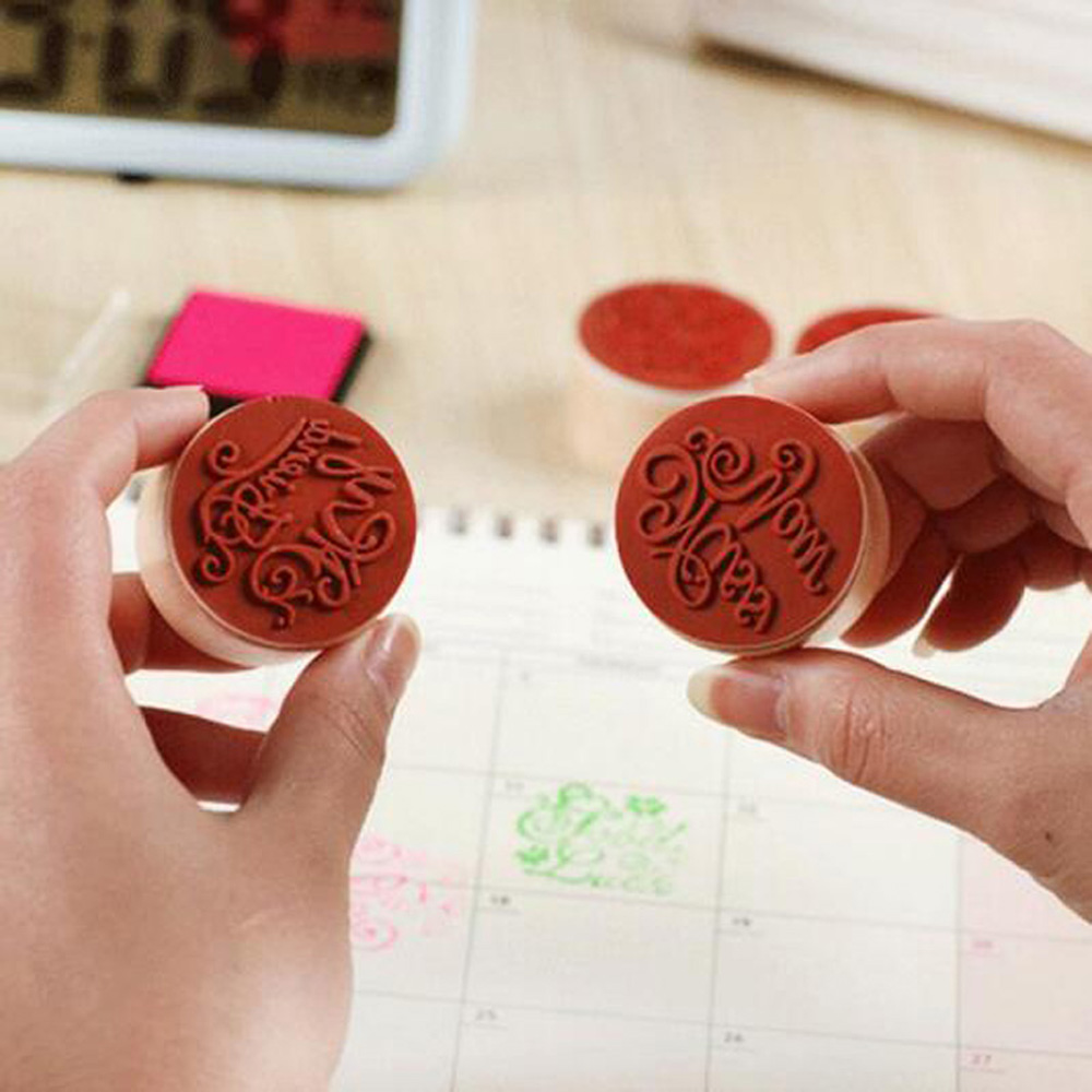 ZHUJI หัตถกรรมสำหรับสมุดภาพ DIY ลายดอกไม้ดอกไม้อัลบั้มรูป Embossing ไม้ตรายางแสตมป์