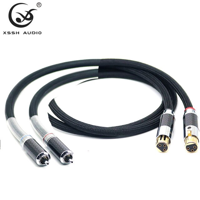 YIVO XSSH Hi-End FA-220 PVC 2 Core Pure ทองแดง OFC PCOCC Fe XLR ตัวผู้ To XLR ตัวผู้สายเคเบิล XLR ปลั๊ก RCA เสียงสายเคเบิล Line