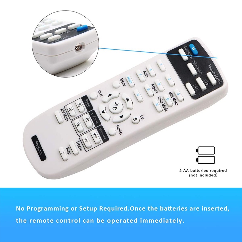 Replacement Remote Control for EPSON Projector EX3220 EX5220 EX5230 EX6220 eb-c30xe Remote Control For Epson EB-C30XE EB-30XE EB-C28SH EB-S18 EB-S4 EB-X24 EB-S31