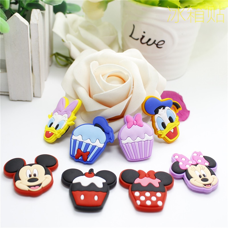 Mickey mouse nam châm tủ lạnh trang trí nhà cửa tủ lạnh mini để chăm sóc da nhãn dán trang trí nhà cửa nam châm dễ thương cho tủ lạnh lưu niệm