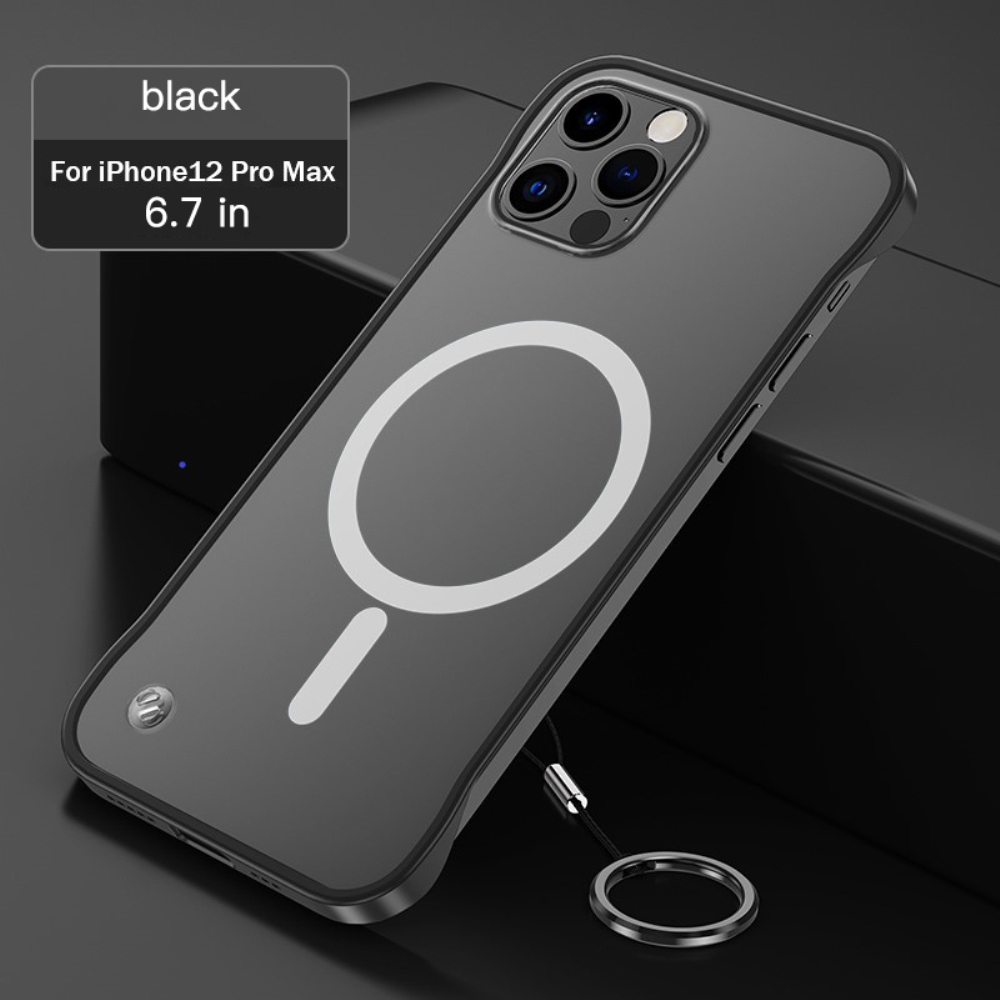 AutumBin【Fast Delivery】Rimlessเคสโทรศัพท์สำหรับiPhone 12 Pro Maxเครื่องชาร์จแบตเตอรี่ไร้สายแม่เหล็กแม่เหล็กติดโทรศัพท์เคสโทรศัพท์สำหรับiPhone 12