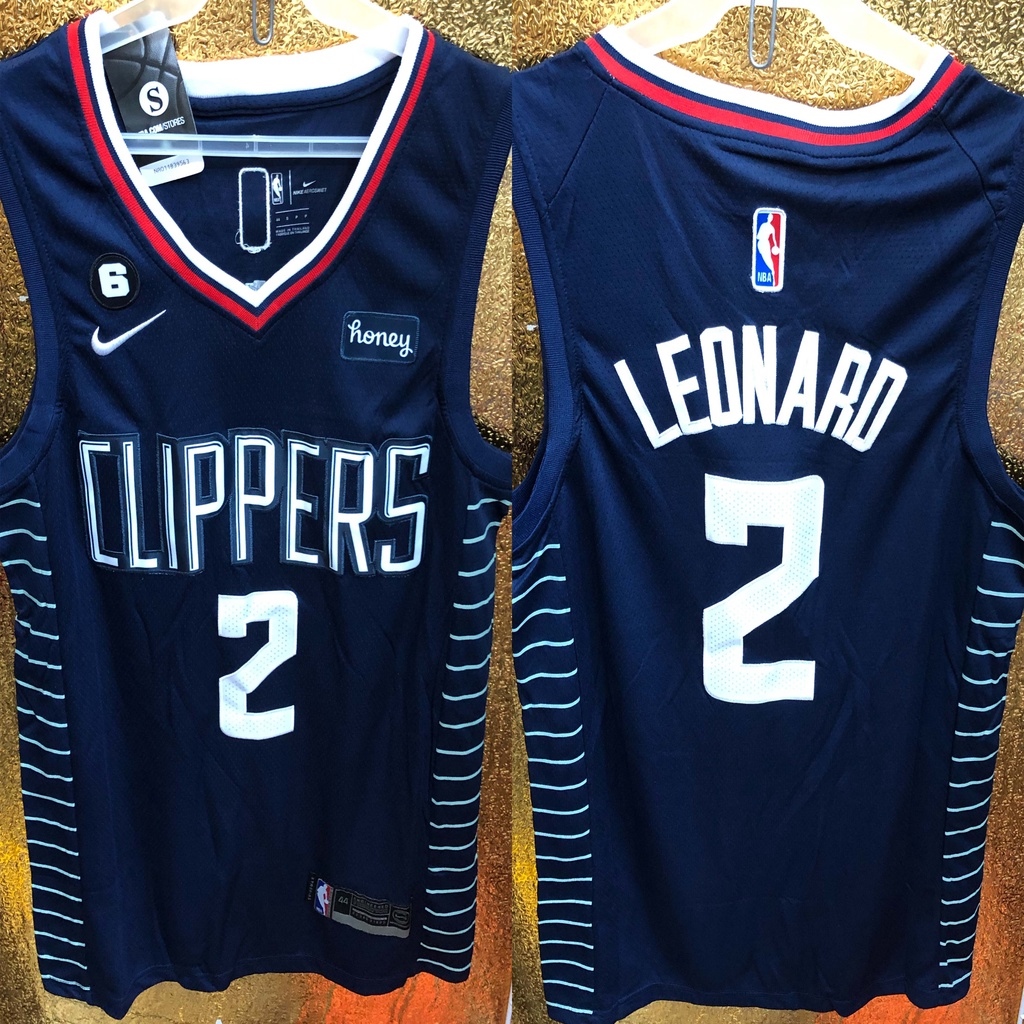 Nike Men's Los Angeles Clippers Kawhi Leonard #2 Blue Dri-FIT Swingman  Jersey