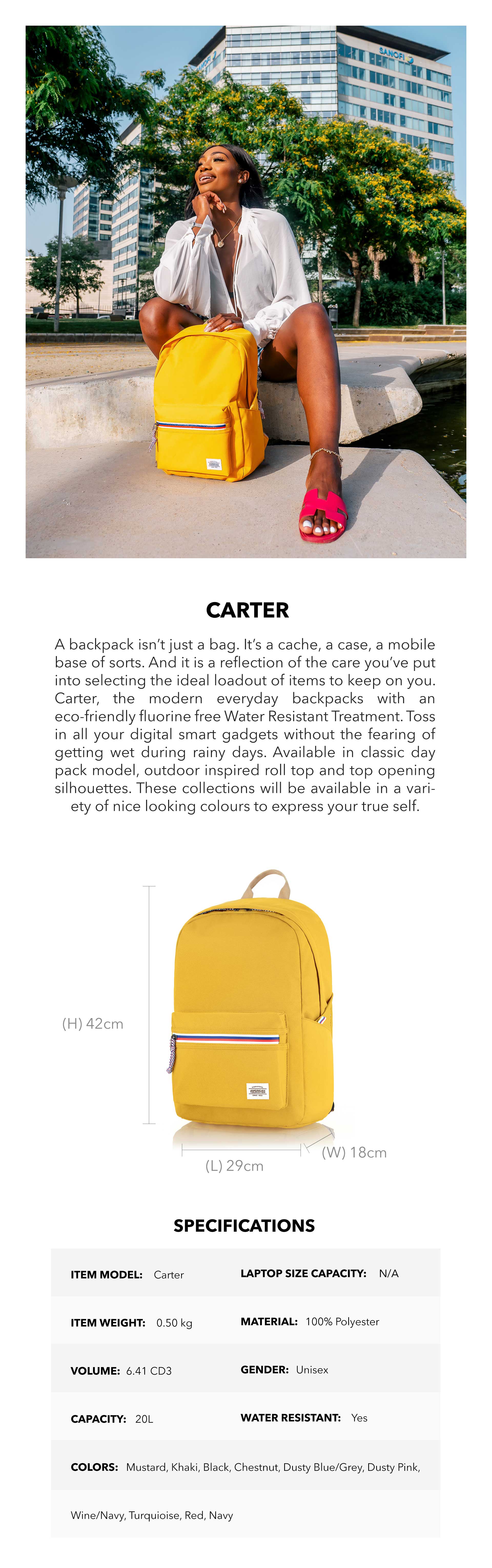 american tourister carter backpack