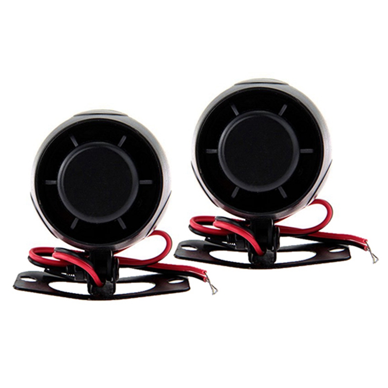 2x siren reminder audible alarm 120db 12v for car alarms auto universal bike black