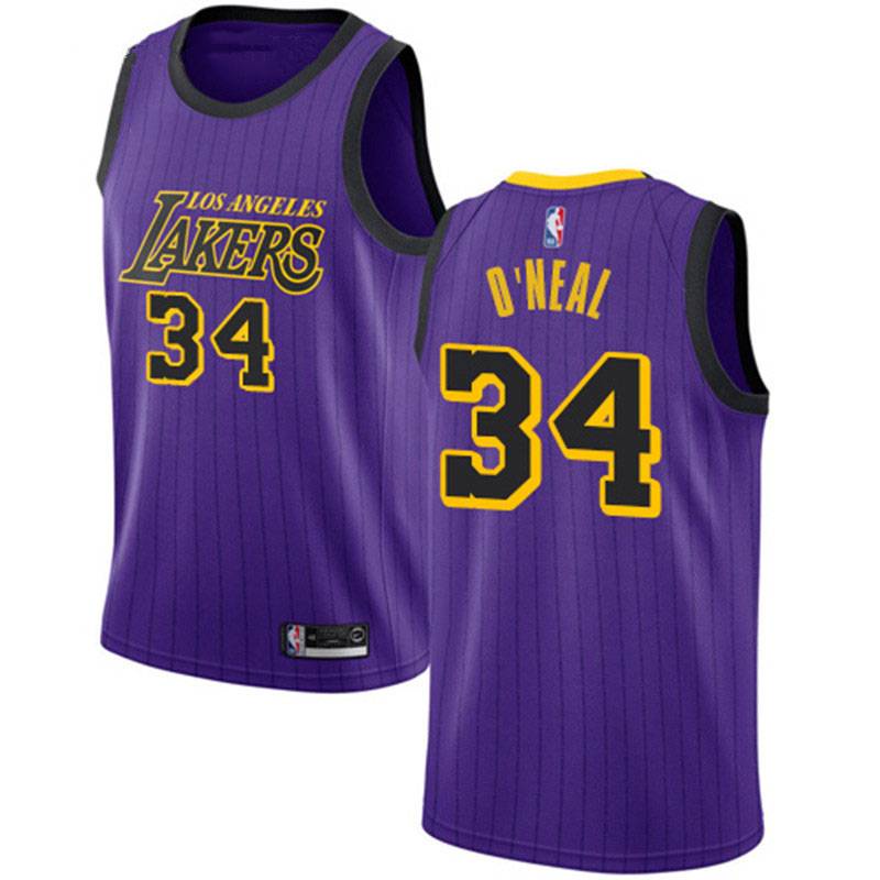 Purple striped best sale lakers jersey