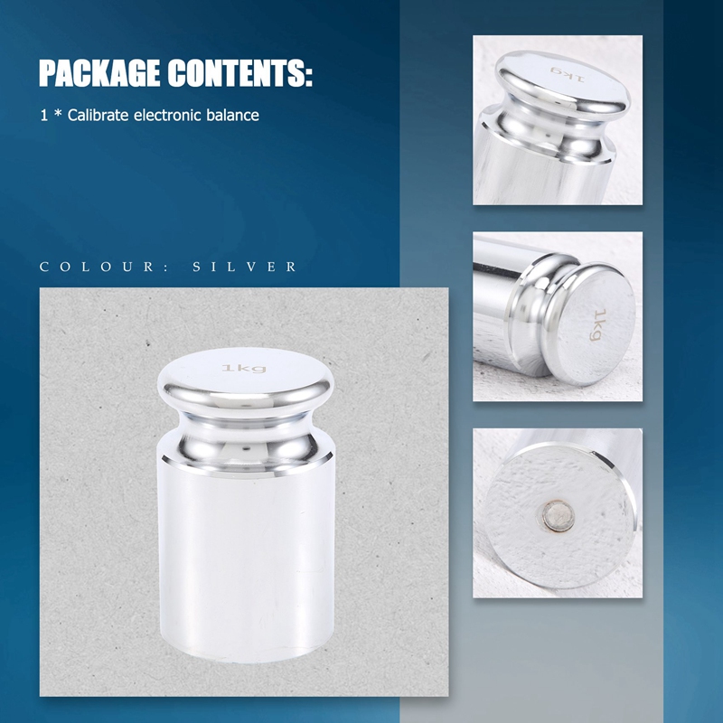 2000g M1 Silver Calibration Weight Chrome Plating Gram For Weigh Scale - 1420