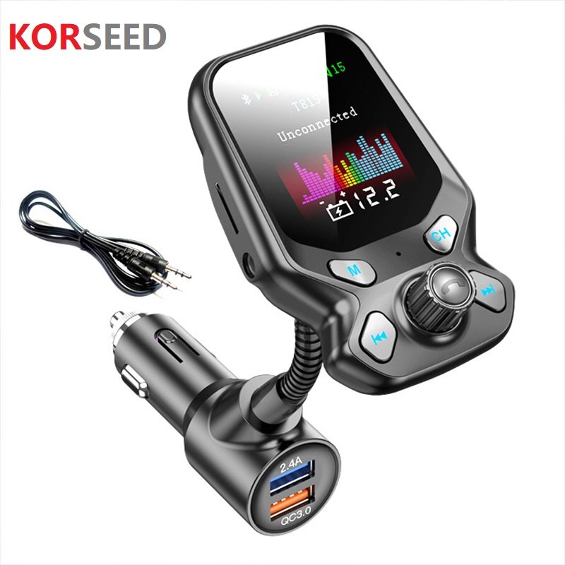 Máy Phát FM Bluetooth 5.0 Car Essories Hsfree Nhạc MP3 AUX Âm Thanh QC3.0 Sạc Nhanh Cho Xe Hơi Bộ Điều Biến TF Đĩa U