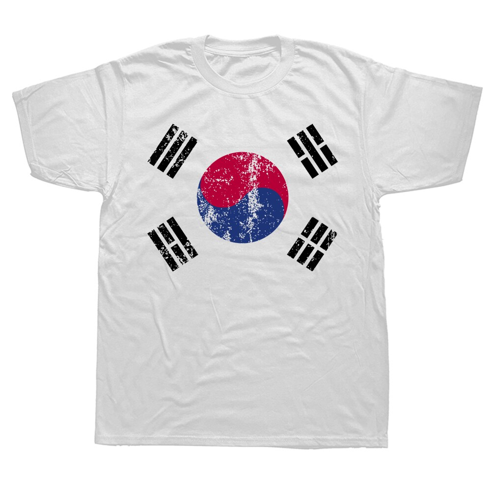 Funny Republic of Korea South Korean Flag T Shirts Summer Style Graphic Cotton Streetwear Short Sleeve Birthday Gifts T shirt| |   - AliExpress