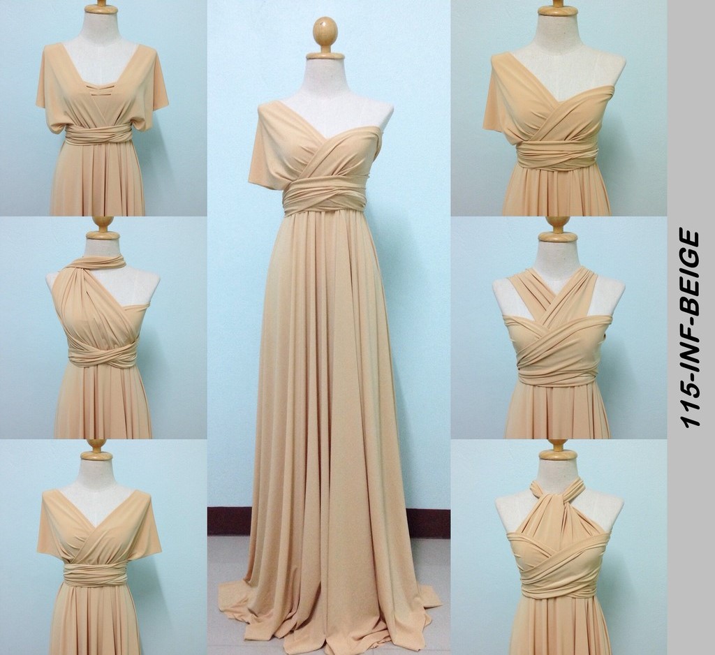 infinity dress beige
