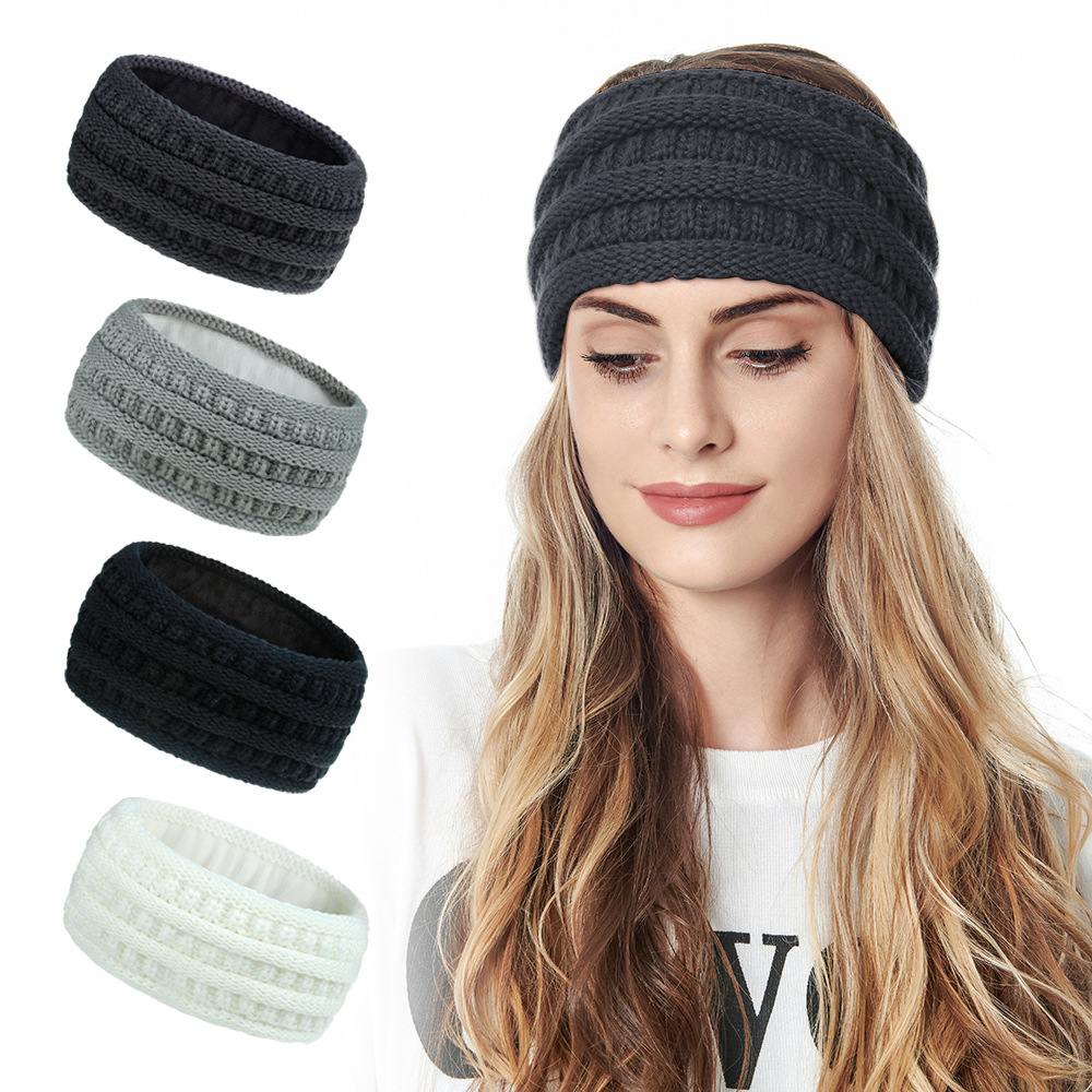 SIKONG Winter Stretch Soft Hair Accessories Headbands for Women Ear Warmers Knitted Headband Ear Muffs Head Bands