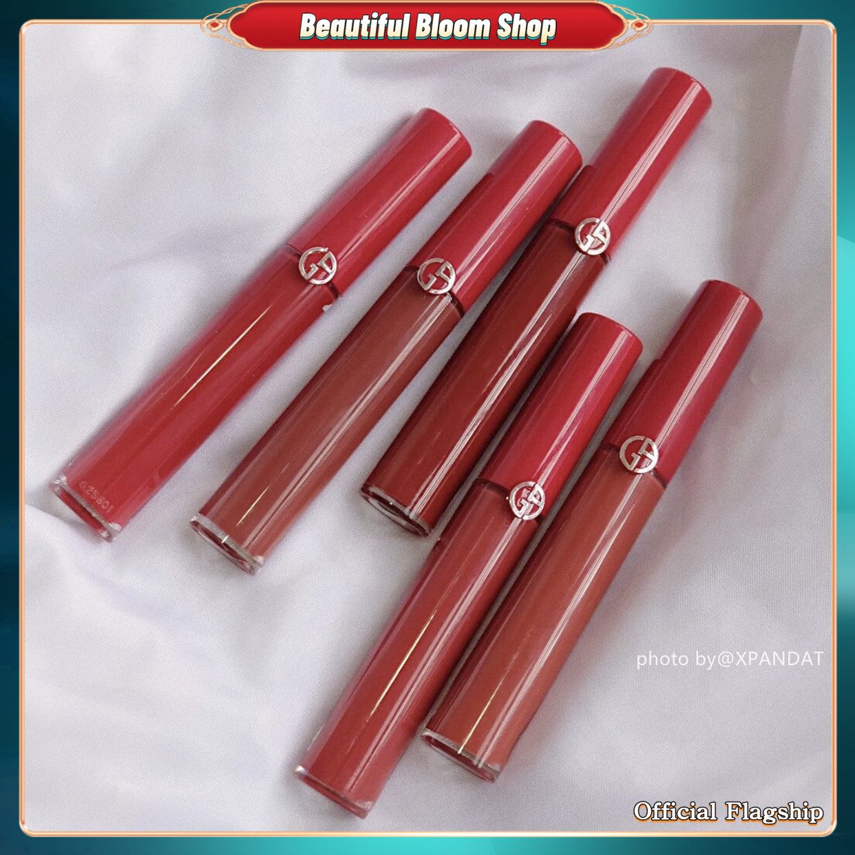 100% Authentic Armani Red Tube Lip Glaze 405 Rotten Tomato 415 416 Velvet