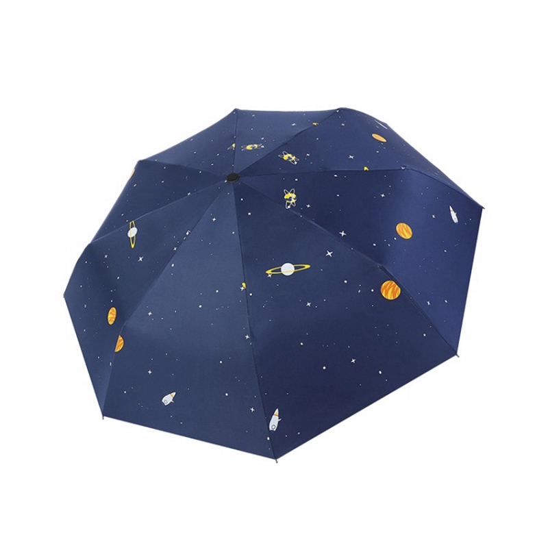 Creative Star Universe Serie Umbrella Fold Rainy Stellar Planet Umbrella UV Rainproof Sun Parasol Umbrella Female