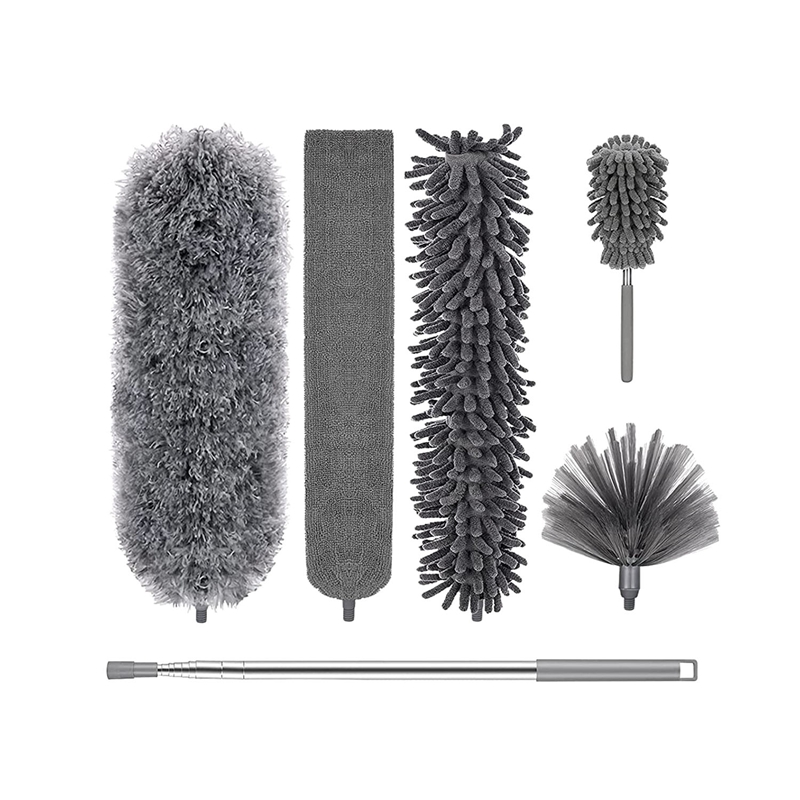 Microfiber Duster with Bendable Head, Reusable Feather Duster with 30
