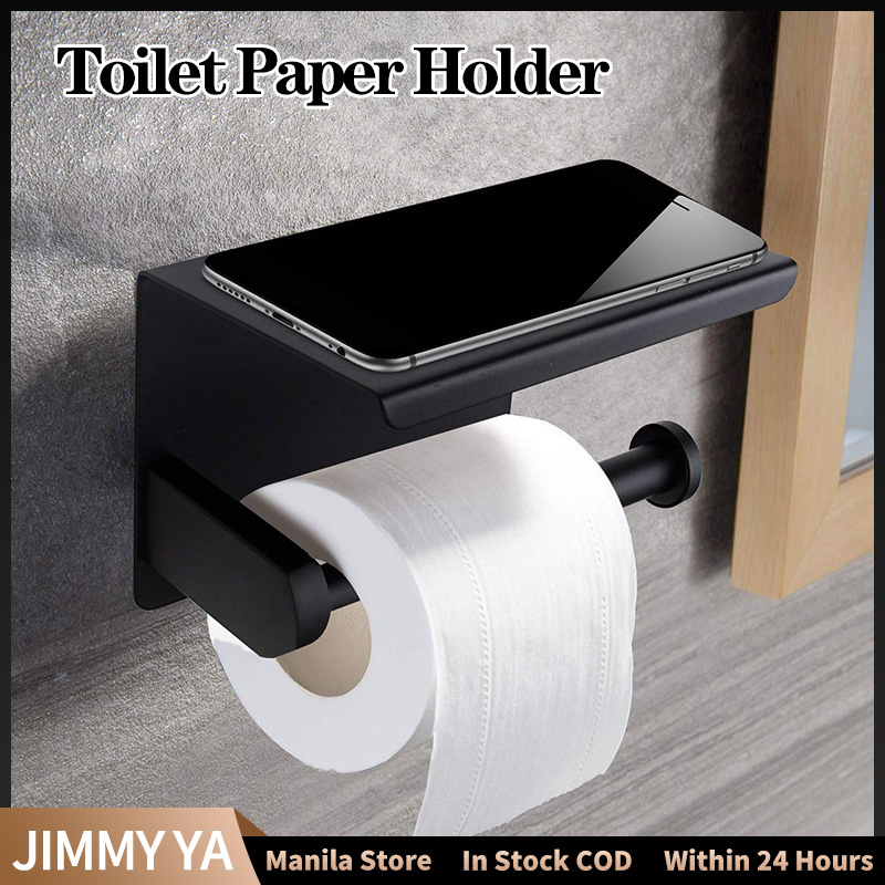Toilet Paper Holder With Phone Shelf Bathroom Tissue Roll メーカー在庫限り品