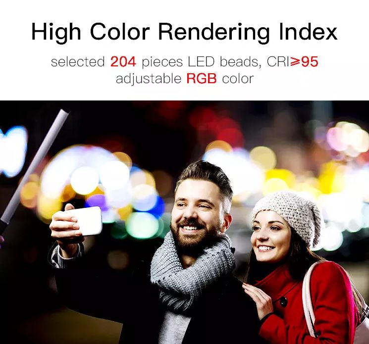 Luxceo Q508A RGB LED Rechargeable Light Wand for Outdoor, Indoor Photo ...