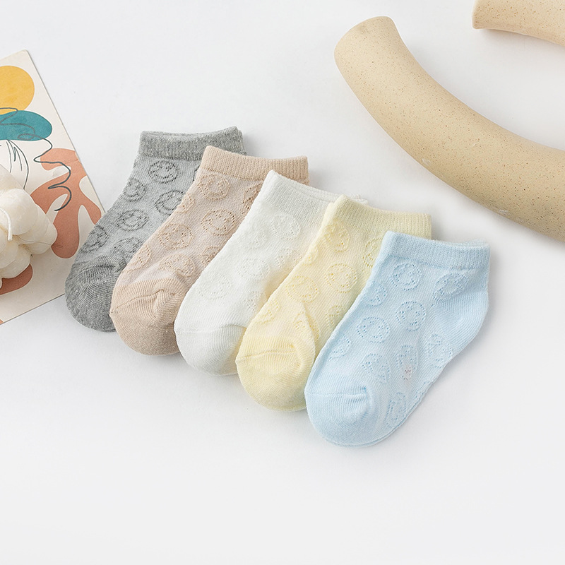 Vớ trẻ em mỏng vớ thoáng khí mới cho em bé vớ cotton cho bé trai và bé gái vớ ren lưới