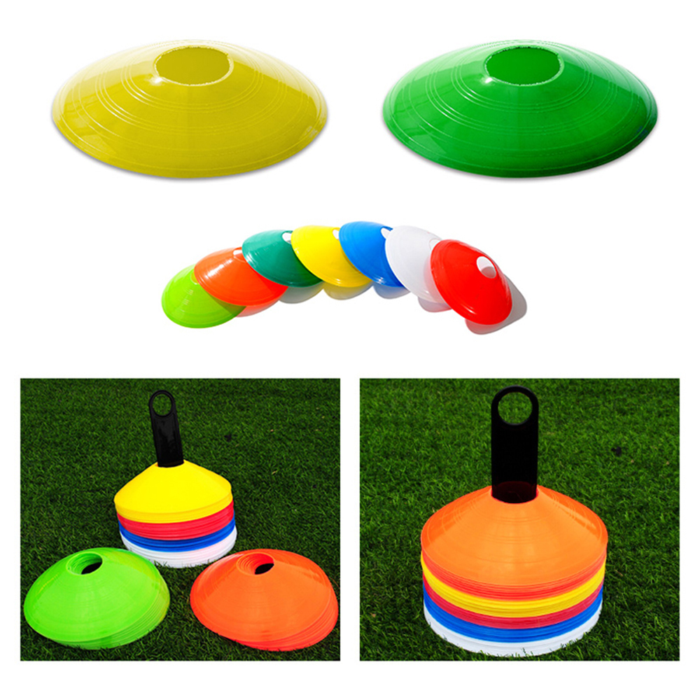 GDJIU ยืดหยุ่นโลโก้ที่มีสีสันแผ่นฟุตบอลการฝึกอบรมความเร็วการฝึกอบรมที่ทำเครื่องหมายสำหรับกีฬาแผ่นฟุตบอล Disc กรวยฟุตบอลป้ายการฝึกอบรมแผ่นดิสก์กรวย