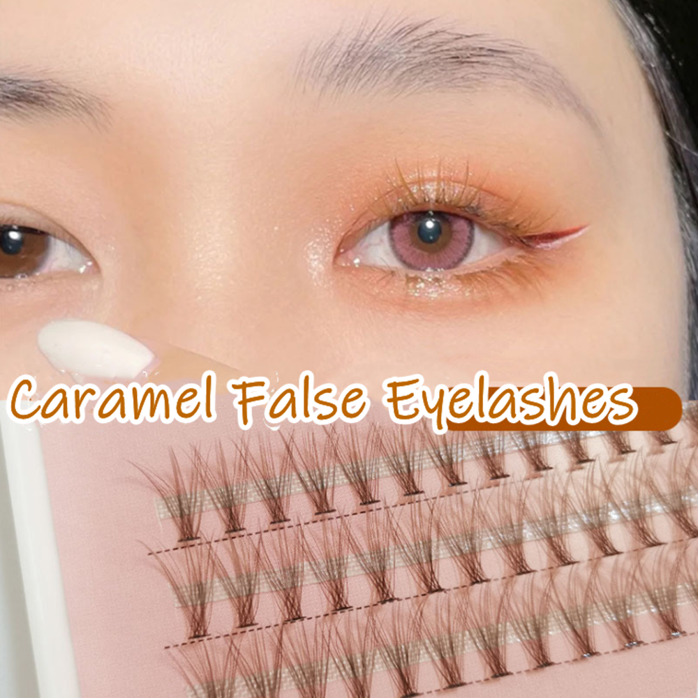 LHPFI Caramel Colour Bushy Grafting Used For Makeup Tools Eyelash Extension False Eyelashes Eye Makeup